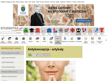 Tablet Screenshot of antykoncepcja.studentka.pl